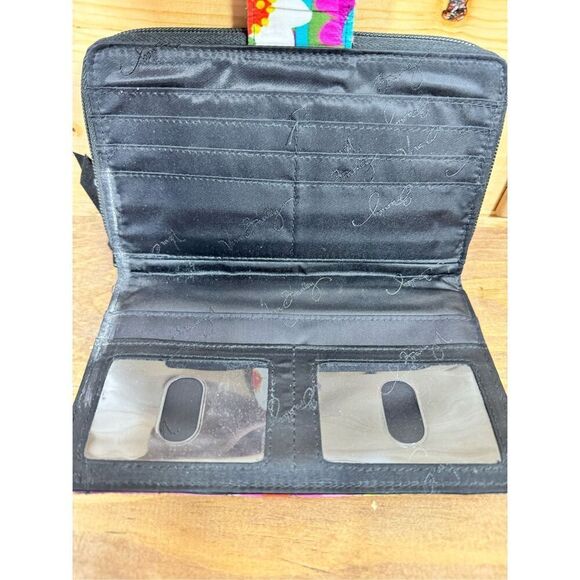 Vera Bradley Va Va Bloom 2012 Women's Floral Multicolor Turn Lock Zip-Around Wal - Picture 5 of 13